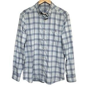 Vineyard‎ Vines On The Go Performance Shirt Mens M Blue Plaid Button Down Preppy
